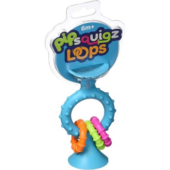 Fat Brain Toys Κουδουνίστρα Σιλικόνης Με Βεντούζα "pipSquigz Loops"