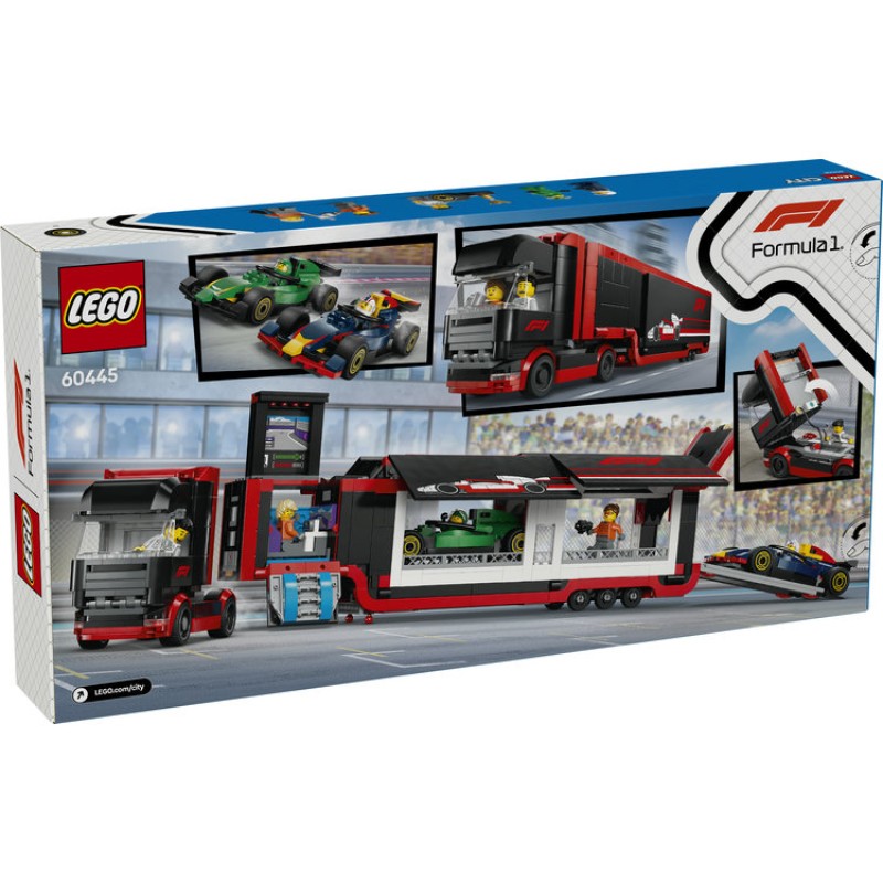 LEGO City F1® Truck with RB20 & AMR24 F1® Cars (60445)