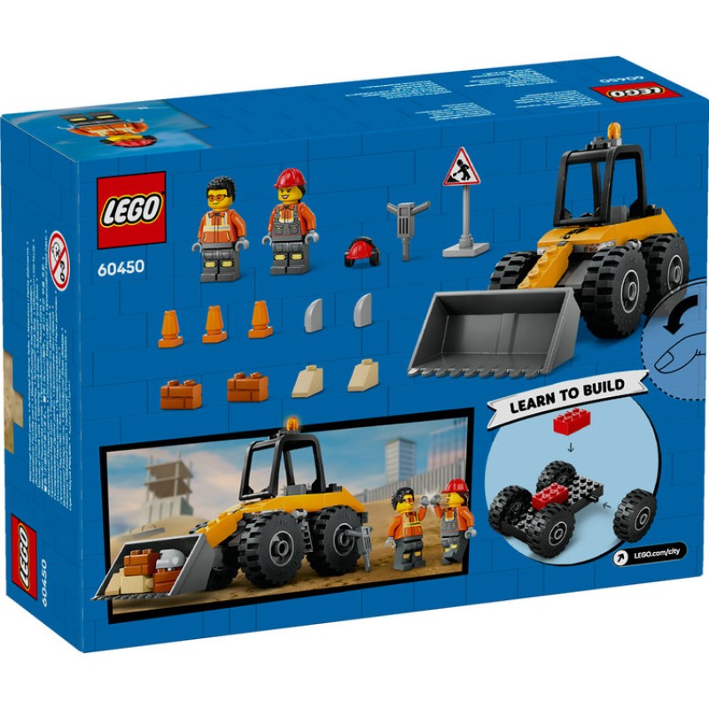 LEGO City Yellow Construction Wheel Loader (60450)