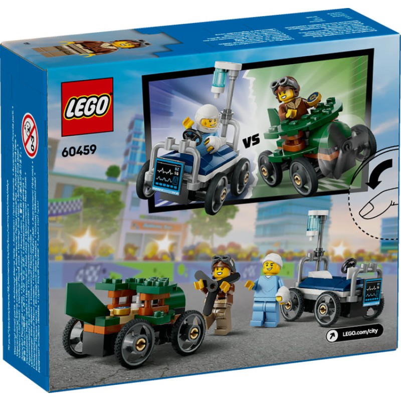 LEGO City Airplane vs. Hospital Bed Race Car Pack (60459)