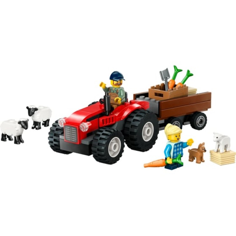 LEGO City Red Farm Tractor With Trailer & Sheep (60461)