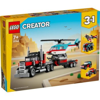 LEGO Creator 3in1 Flatbed With Helicopter (31146)