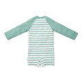 LITTLE DUTCH. Ολόσωμο μακρυμάνικο μαγιό Stripes Surf Blue - Νο 74/80