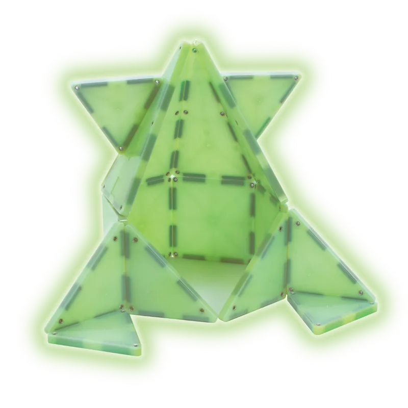 MAGNA TILES Glow 16 Τεμάχια – Μαγνητικά Πλακίδια STEM που Φωσφορίζουν