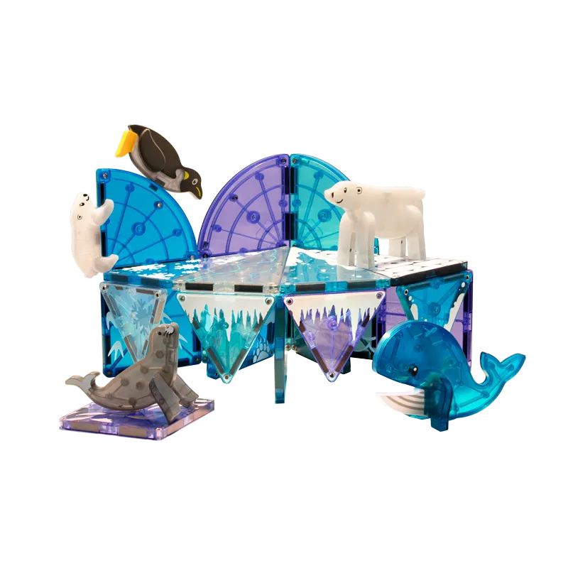 MAGNA TILES Arctic 25 Τεμάχια – Μαγνητικά Πλακίδια STEM με Ζώα Αρκτικής