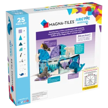MAGNA TILES Arctic 25 Τεμάχια – Μαγνητικά Πλακίδια STEM με Ζώα Αρκτικής