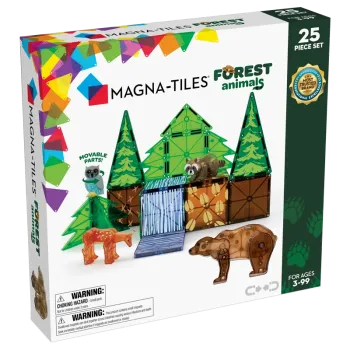 MAGNA TILES Forest 25 Τεμάχια – Μαγνητικά Πλακίδια STEM με Ζώα Δάσους