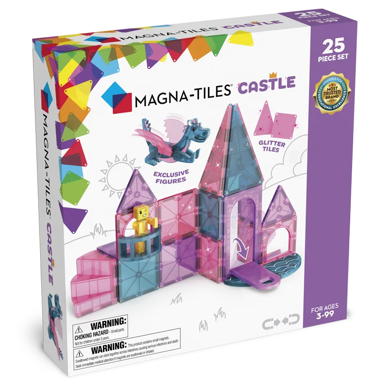 MAGNA TILES Castle 25 Τεμάχια – Μαγνητικά Πλακίδια STEM για Κάστρα