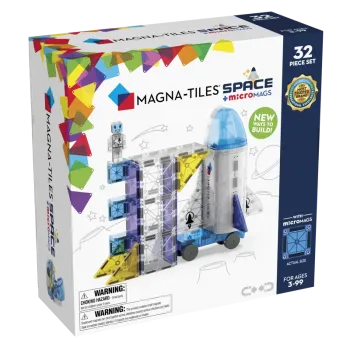 MAGNA TILES Space 32 Τεμάχια – Μαγνητικά Πλακίδια STEM με Διάστημα