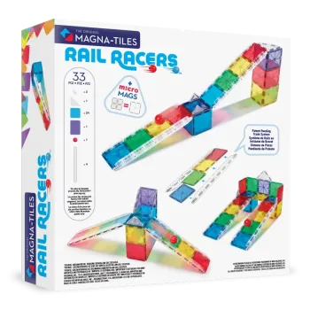 MAGNA TILES Rail Racers 33 Τεμάχια – Μαγνητικά Πλακίδια STEM με ράμπες