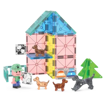 MAGNA TILES Puppy Park 27 Τεμάχια – Μαγνητικά Πλακίδια STEM με Πάρκο Κατοικίδιων