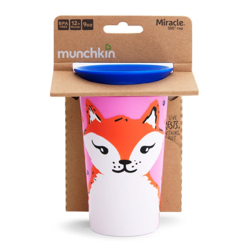 Munchkin Miracle 360° WildLove Sippy Cup "Fox" 266ml
