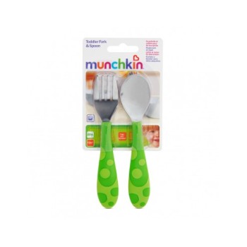 Munchkin Toddler Fork & Spoon Σετ Κουτάλι & Πιρούνι - Πράσινο 