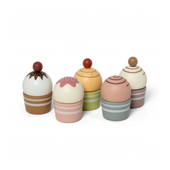 Mama Memo Ξύλινα Cupcakes σε Βάση 