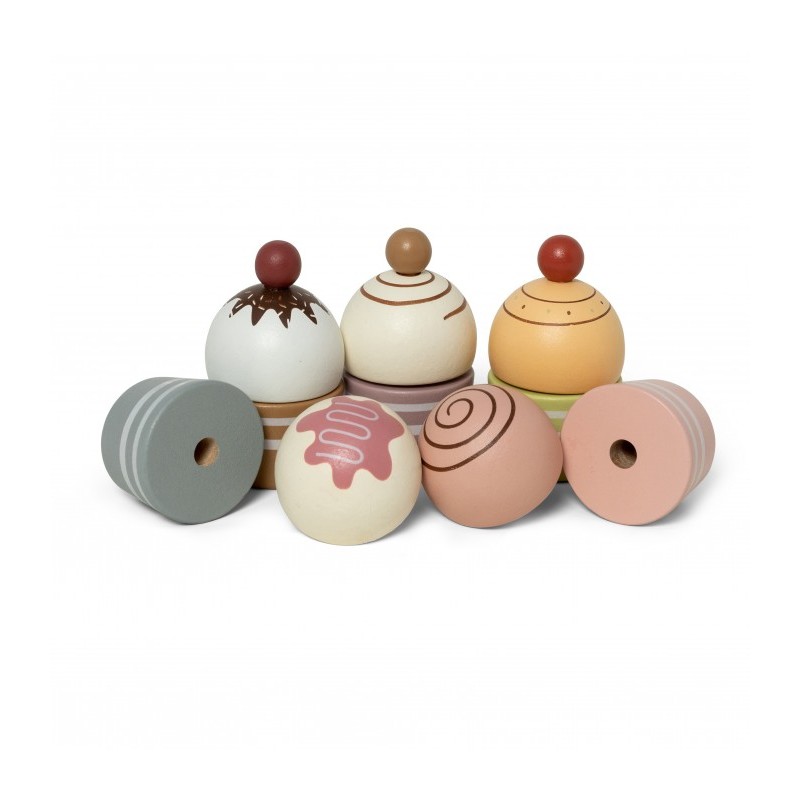 Mama Memo Ξύλινα Cupcakes σε Βάση 