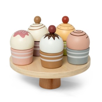 Mama Memo Ξύλινα Cupcakes σε Βάση 