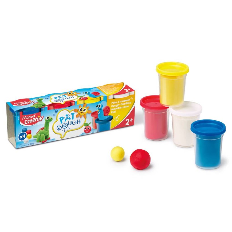 Maped Creative Πλαστοζυμαράκια 4 Pots Βασικά Χρώματα 