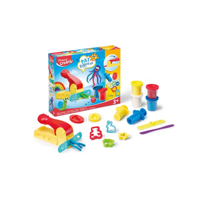 Maped Creative Πλαστοζυμαράκια 4 Pots & 12 Accessories 