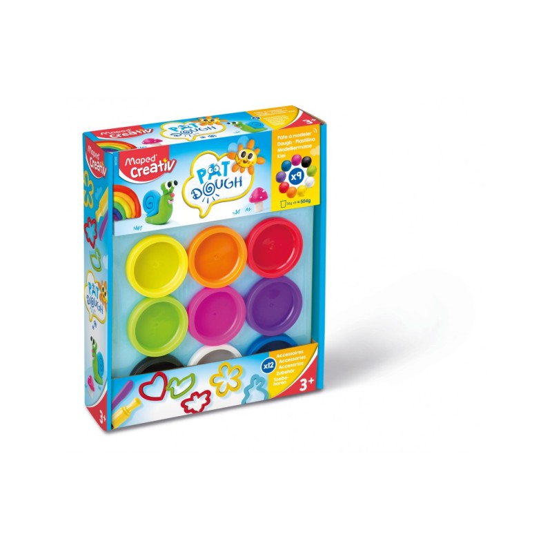 Maped Creative Πλαστοζυμαράκι 9 Pots & 12 Accessories