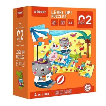 Mideer Παιδικο Παζλ 4 σε1 "Level Up 2 Seasons" (9,12,16 & 20 κομμάτια)