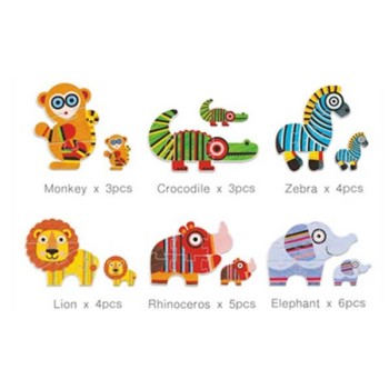Mideer Παιδικα Παζλ "My first puzzle series 6 σε 1 Animals" 