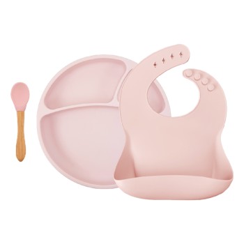 MinikOiOi Σετ Φαγητου Σιλικόνης  BLW II Pink