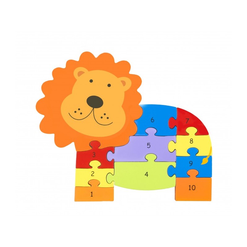 Orange Tree Toys Παζλ Αριθμών Λιοντάρι 