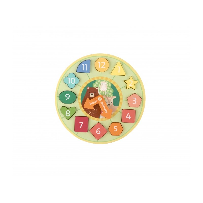 Orange Tree Toys Ρολόι με Σχήματα Woodland 