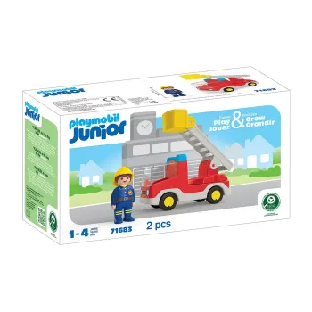 Playmobil JUNIOR: Πυροσβέστης με κλιμακοφόρο όχημα