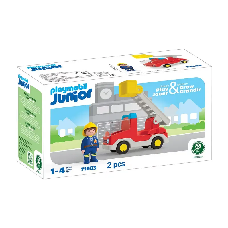 Playmobil JUNIOR: Πυροσβέστης με κλιμακοφόρο όχημα