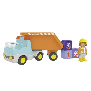 Playmobil JUNIOR: Ανατρεπόμενο Φορτηγό με εργάτη