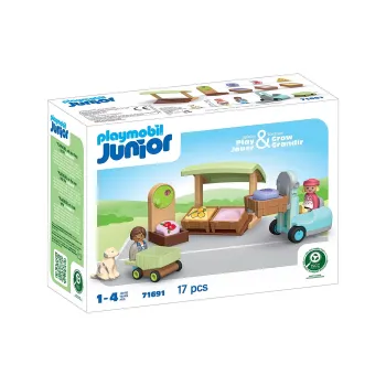 Playmobil JUNIOR: Πάγκος βιολογικών προϊόντων και κλαρκ
