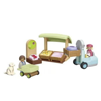 Playmobil JUNIOR: Πάγκος βιολογικών προϊόντων και κλαρκ