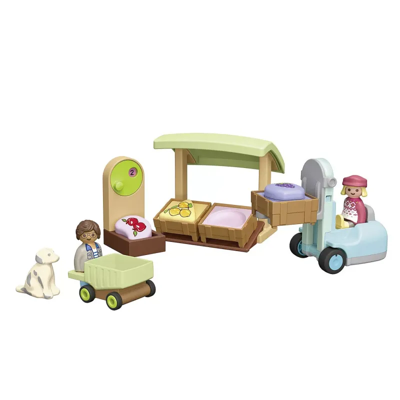 Playmobil JUNIOR: Πάγκος βιολογικών προϊόντων και κλαρκ