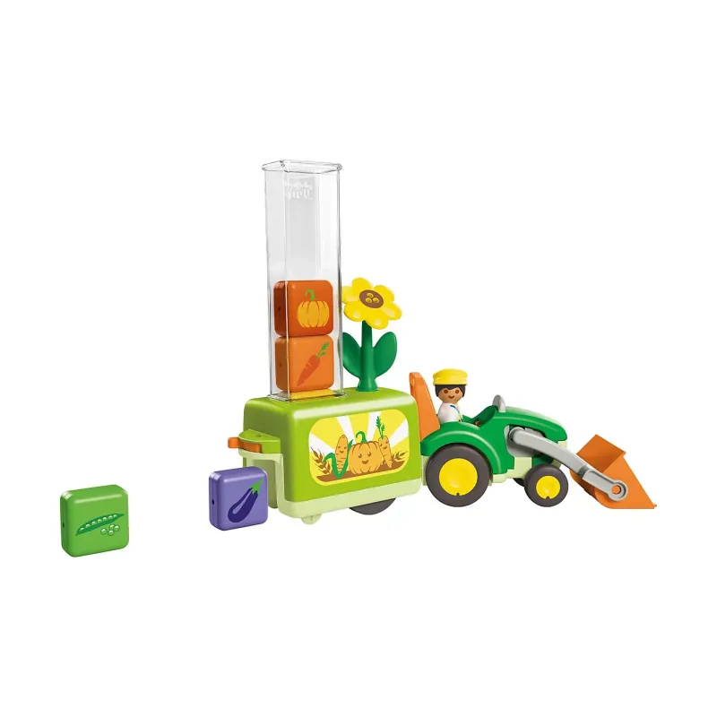 Playmobil JUNIOR:Τρακτέρ με λαχανικά