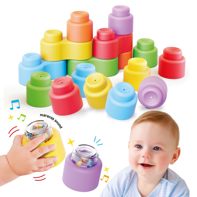 Quercetti Momy Soft Happy Sound  Κύβοι 