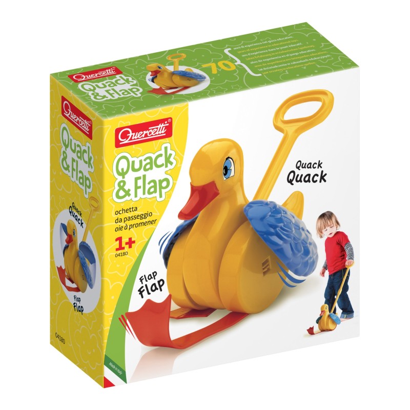 Quercetti Παπάκι Quack Flap Τρεχαλίτσα