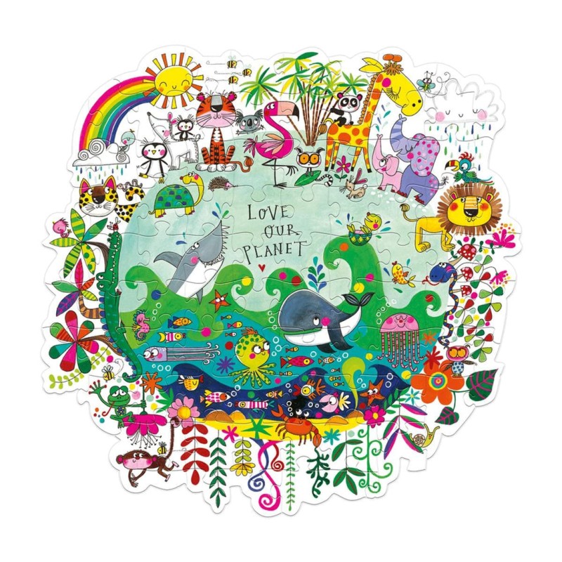 Rachel Ellen Παιδικό Puzzle  "Love Our Planet Animal" 80 κομμάτια 