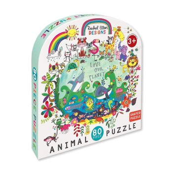 Rachel Ellen Παιδικό Puzzle  "Love Our Planet Animal" 80 κομμάτια 