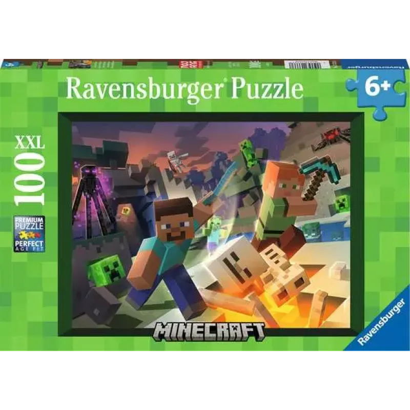 Ravensburger Παιδικό Παζλ "Minecraft" 100XXL κομμάτια