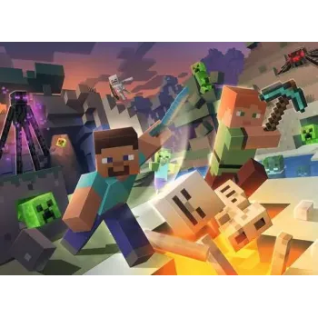 Ravensburger Παιδικό Παζλ "Minecraft" 100XXL κομμάτια