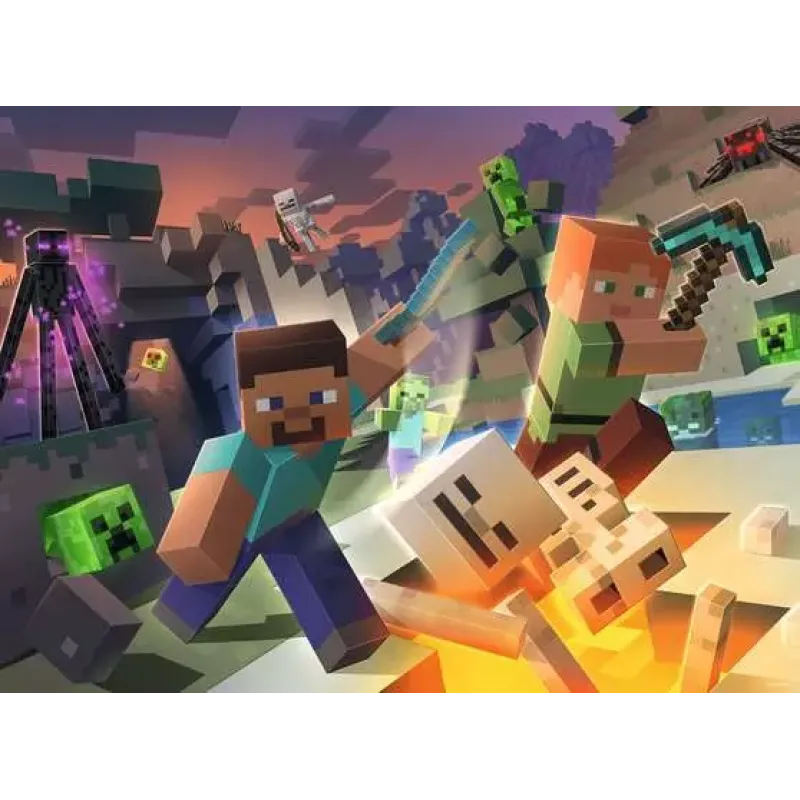 Ravensburger Παιδικό Παζλ "Minecraft" 100XXL κομμάτια