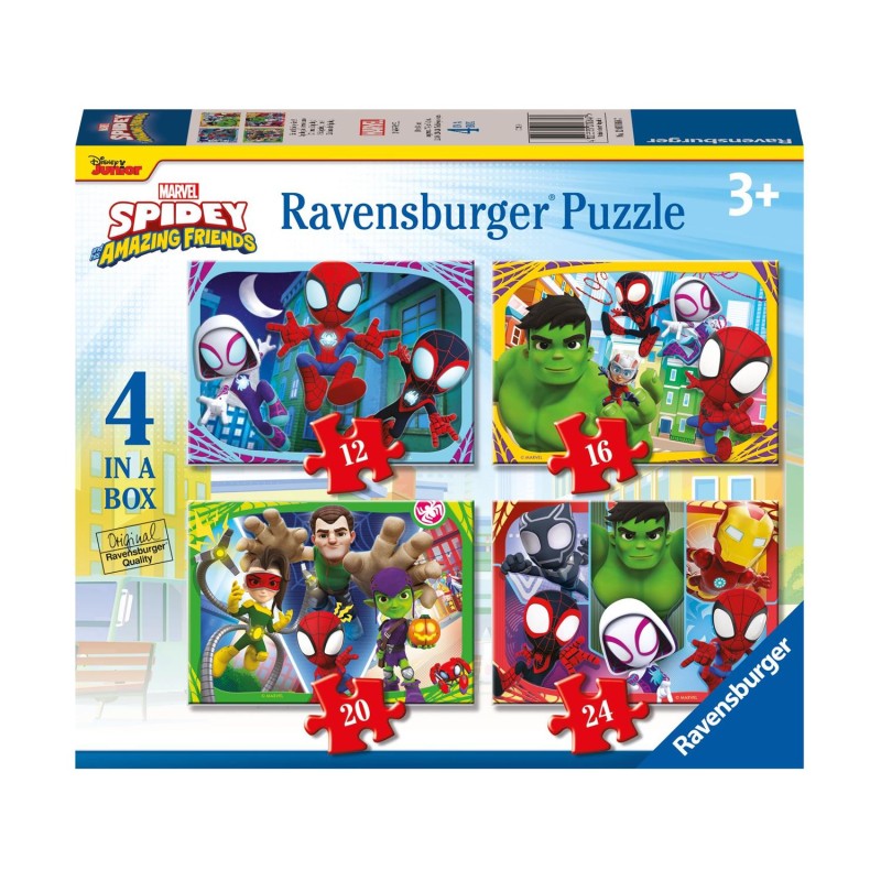 Ravensburger Παιδικό Παζλ "Spidey and his Amazing Friends" 4in1 12/16/20/24