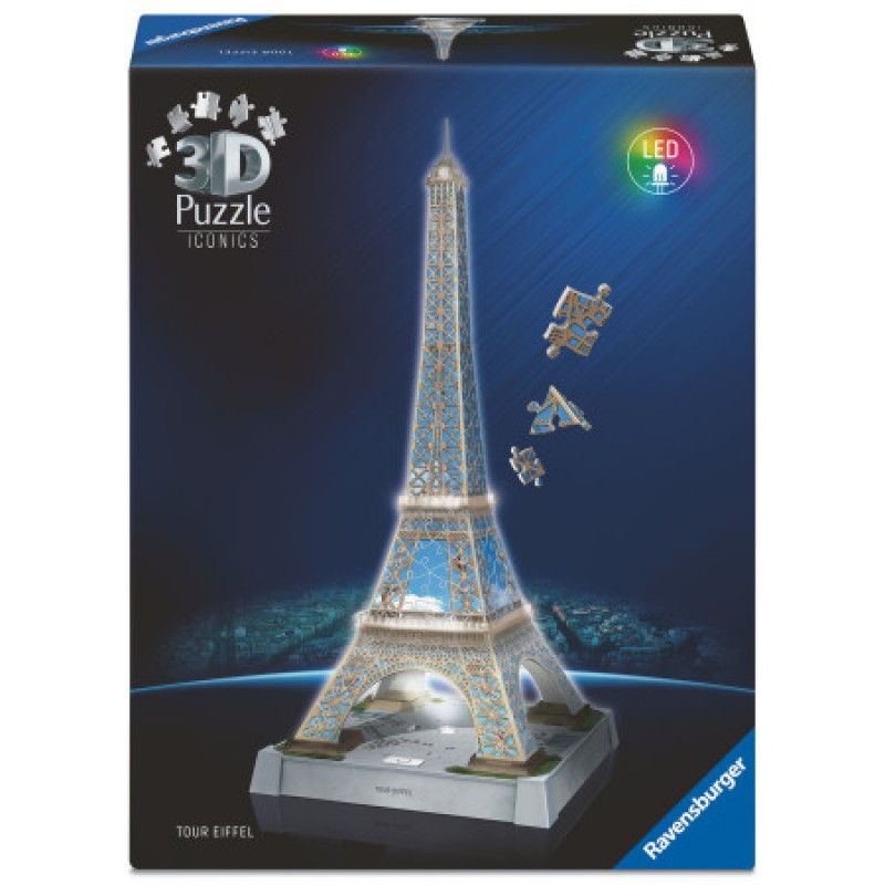 Ravensburger 3D Puzzle Iconics "Πύργος του Αιφελ Night Edition"