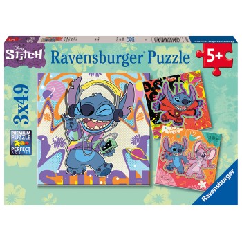 Ravensburger Παιδικό Παζλ "Stitch" 3x49 κομμάτια 