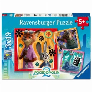 Ravensburger Παιδικό Παζλ "Zootopia 2" 3x49 κομμάτια