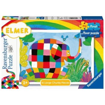 Ravensburger Τα Πρώτα μου Παζλ Δαπεδου "Elmer ο Ελέφαντας"  16 Κομμάτια 