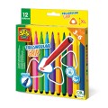 SES Creative Σετ Μαρκαδόροι Triangular Grip 12 Χρώματα