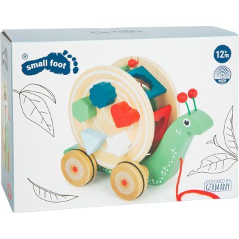 Small Foot Ξύλινο Συρόμενο Σαλιγκάρι με Σχήματα