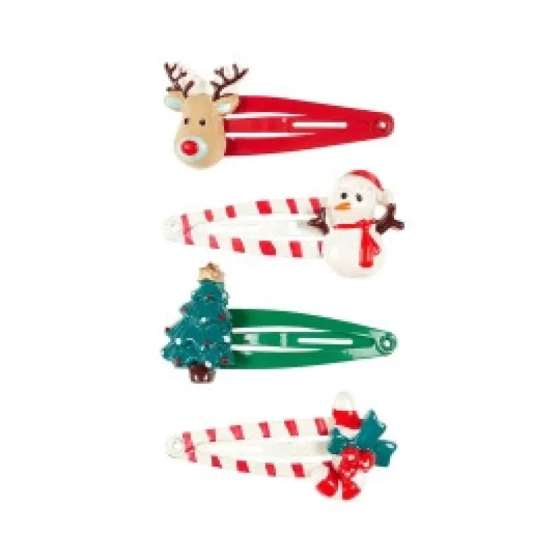 Souza Κλιπ Μαλλιών Justina - Christmas (Σετ 4 τεμ.)
